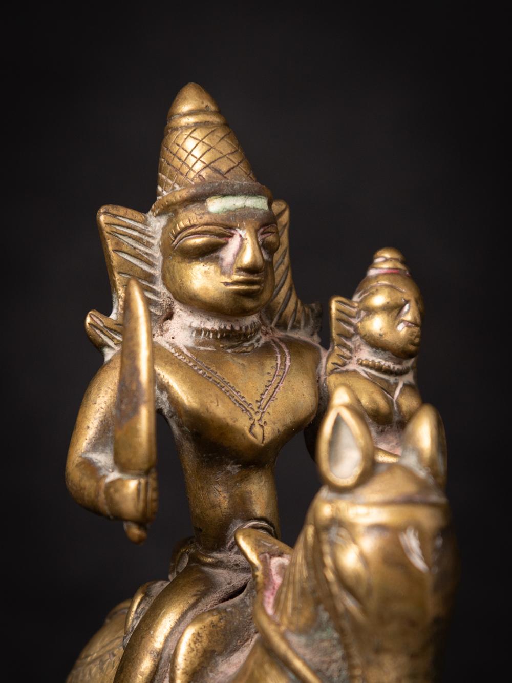 18th century Antique bronze horse with rider from India from India For Sale 1