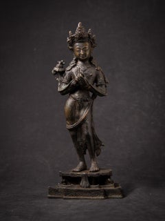 18th century Antique bronze Nepali Avalokiteshvara (Lokeshvara) from Nepal