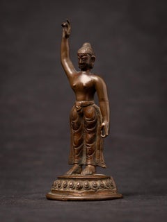 18th century Antique bronze Nepali Siddhartha Baby Buddha from Nepal