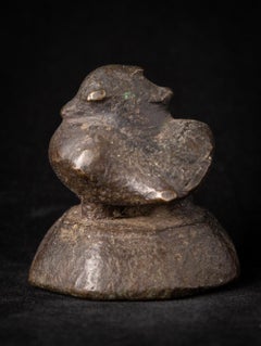Contrapeso de bronce antiguo del siglo XVIII para opio, procedente de Birmania