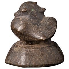 Contrapeso de bronce antiguo del siglo XVIII para opio, procedente de Birmania
