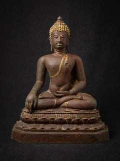 18th century Antique bronze Thai Chiang Saen Buddha from Thailand
