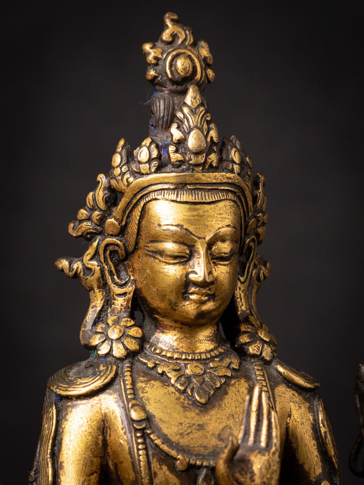 18th century antique bronze Tibetan Avalokiteshvara statue - OriginalBuddhas 5