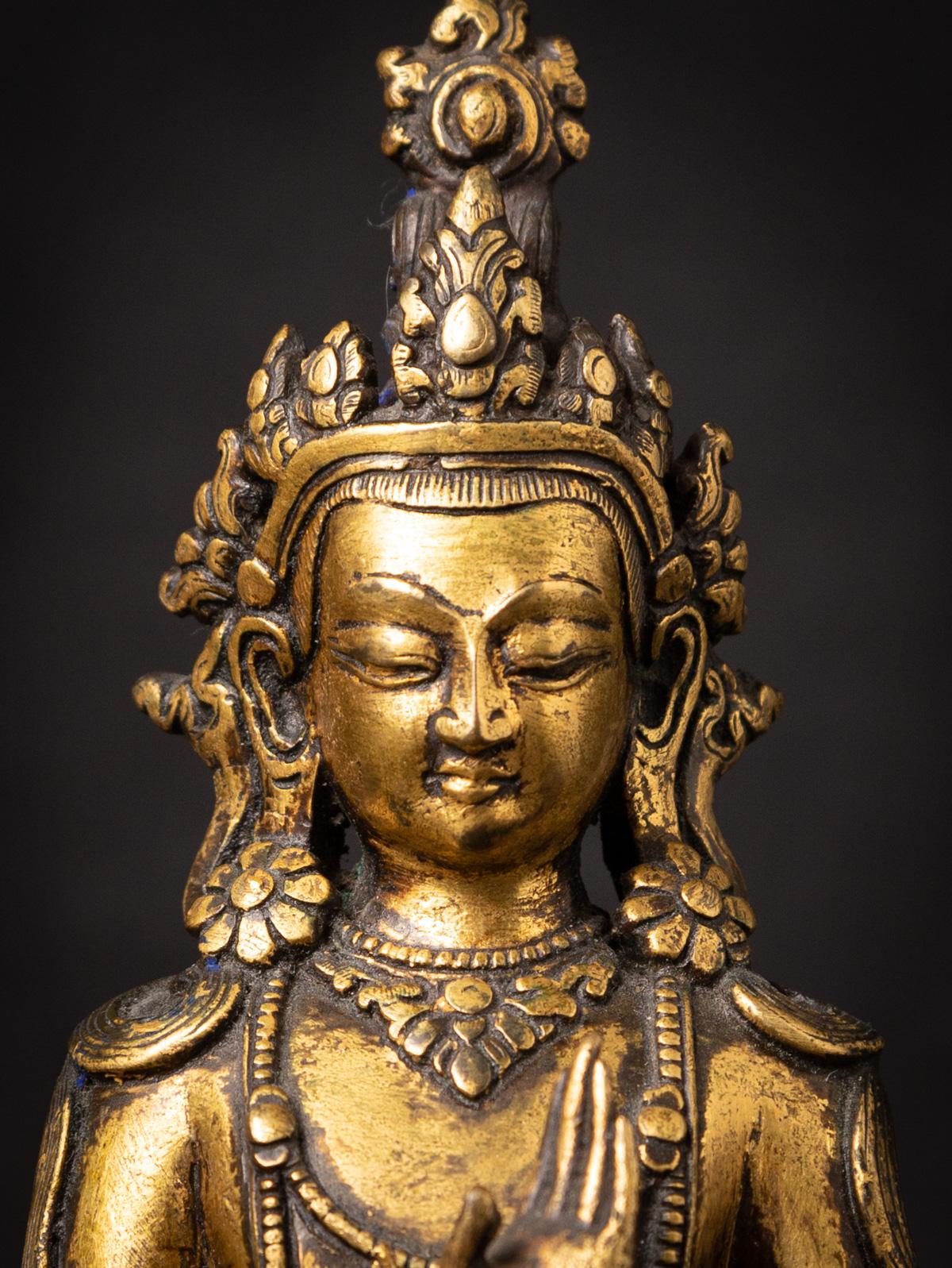 18th century antique bronze Tibetan Avalokiteshvara statue - OriginalBuddhas 6