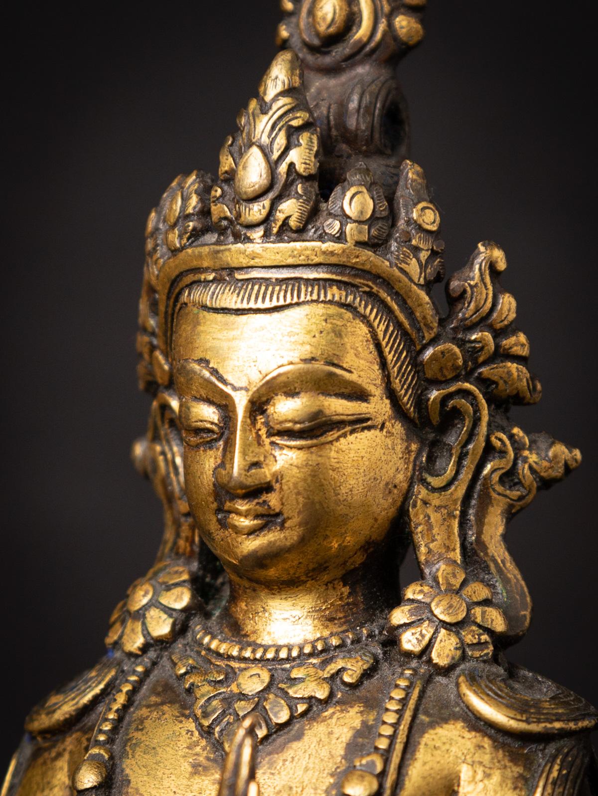 18th century antique bronze Tibetan Avalokiteshvara statue - OriginalBuddhas 10