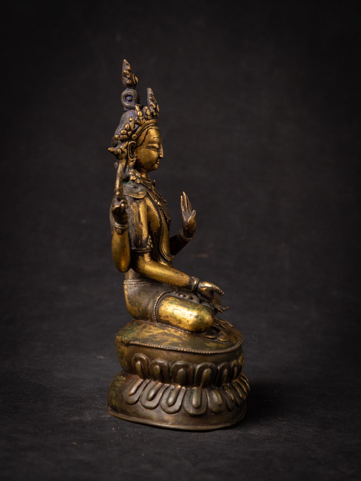 Bronze 18th century antique bronze Tibetan Avalokiteshvara statue - OriginalBuddhas