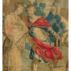 18th Century Antique Brussel Tapestry 7'2" X 6'11"