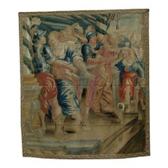 Tapisserie bruxelloise ancienne du 18ème siècle 8'8" X 7'8"