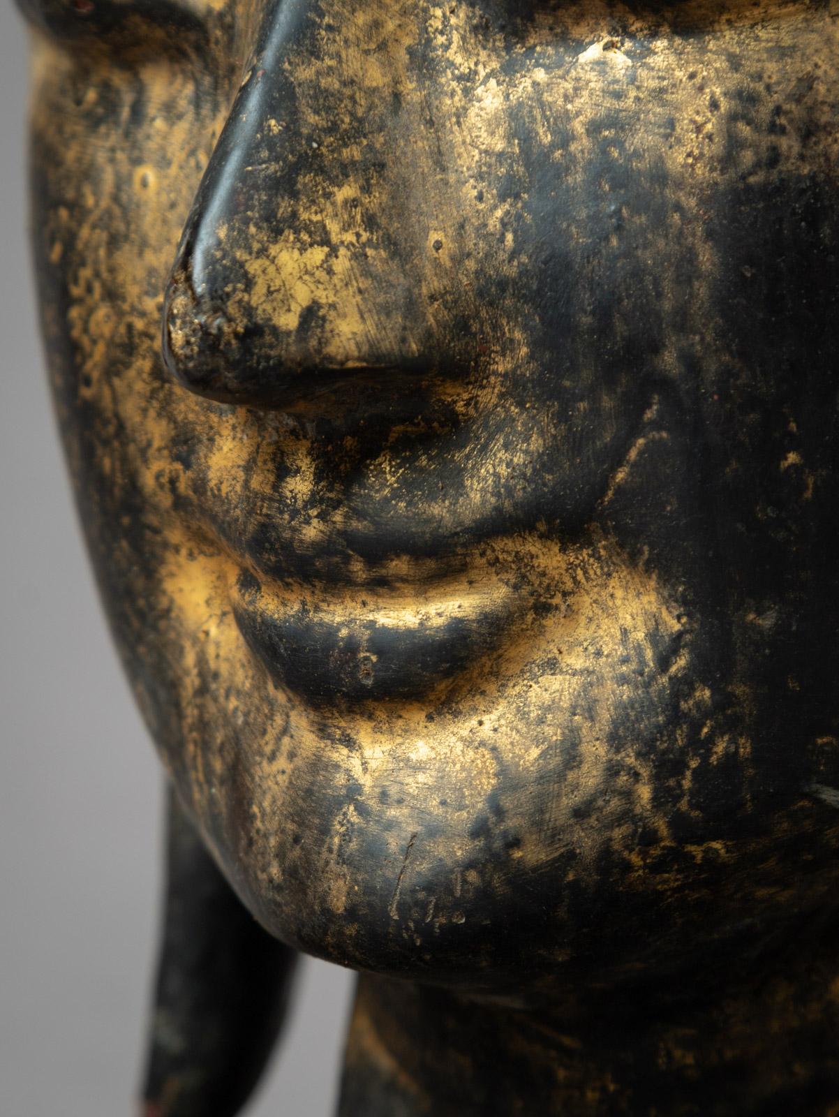 18th century antique Burmese Buddha head in Shan (Tai Yai) style For Sale 9