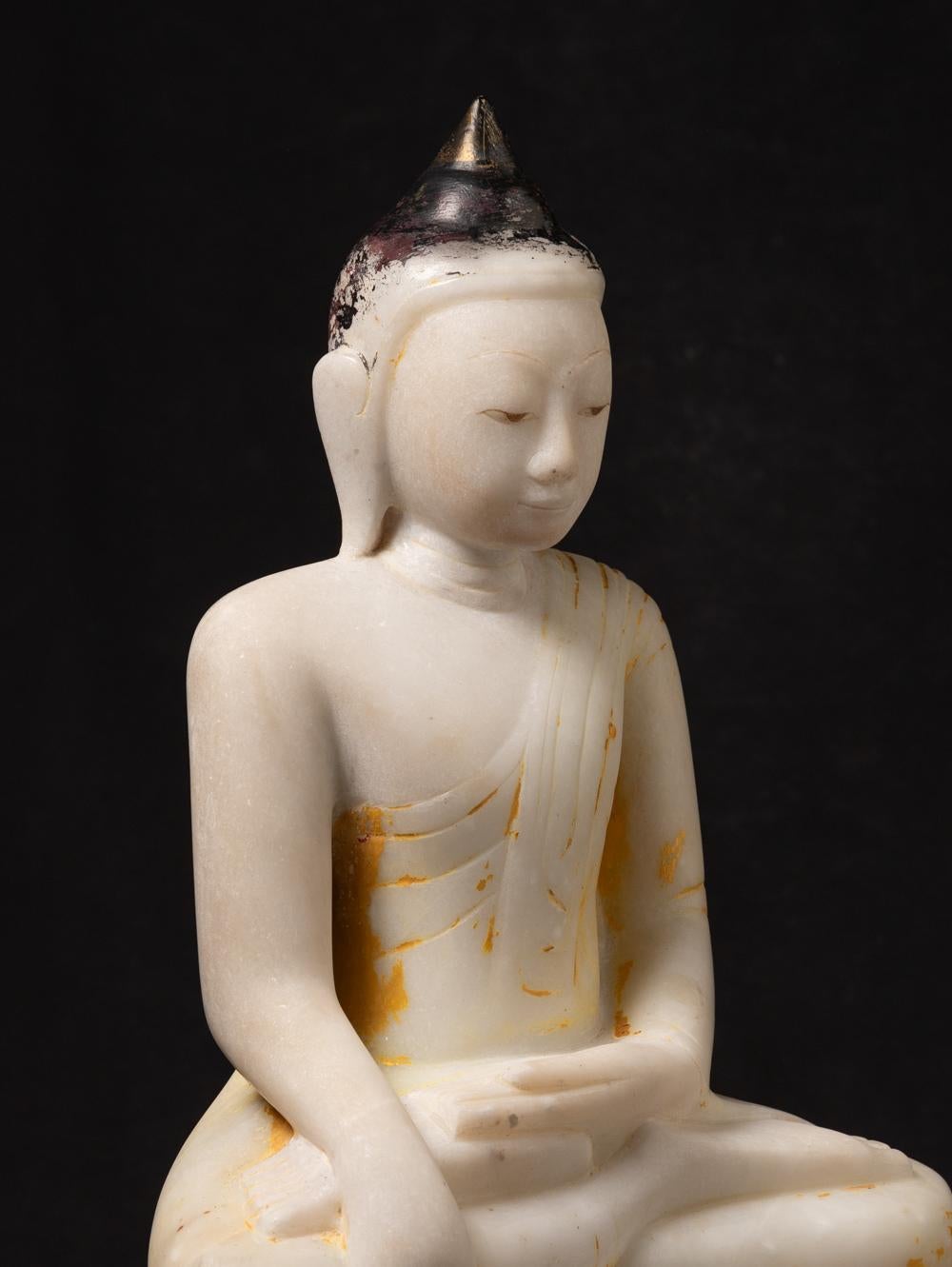 Antike burmesische Buddha-Statue aus burmesischem Marmor aus dem 18. Jahrhundert im Angebot 13