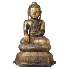 18th Century Antique Burmese Shan Buddha from Burma  Original Buddhas