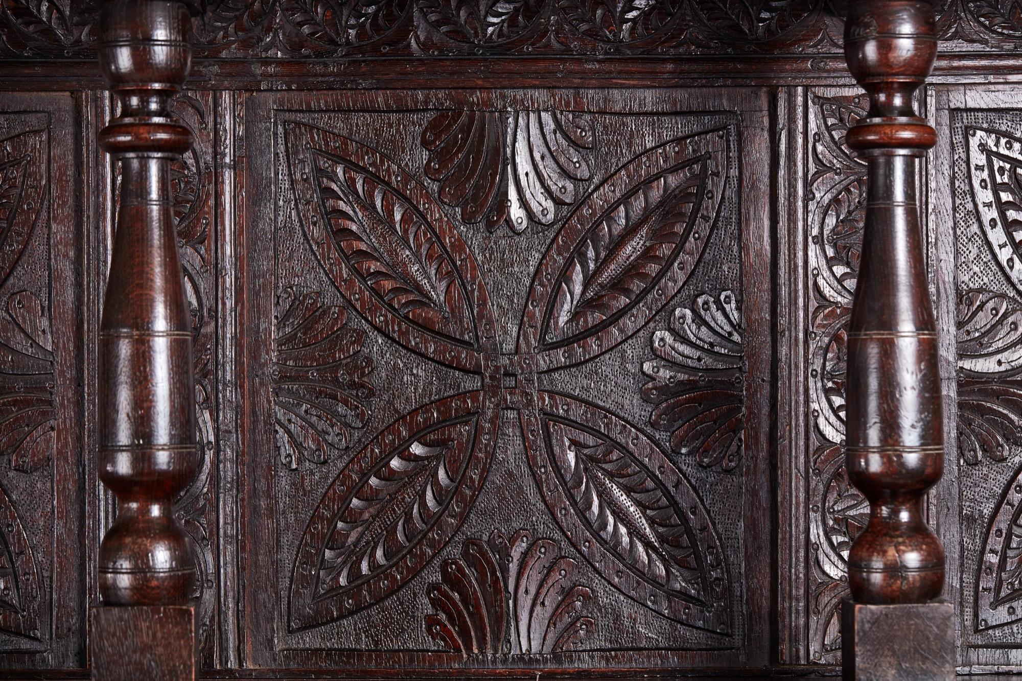 18th Century and Earlier 18th Century Antique Carved Oak Dresser, c.1740 For Sale