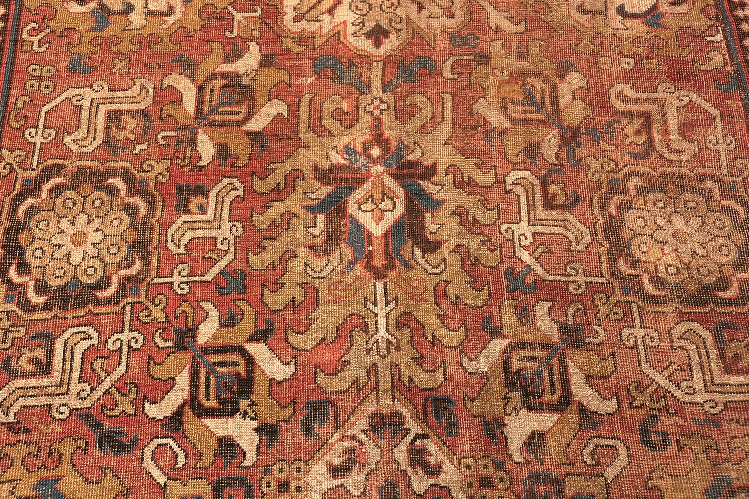 Hand-Knotted 18th Century Antique Caucasian Kuba Carpet. 6 ft 9 in x 9 ft 5 in For Sale