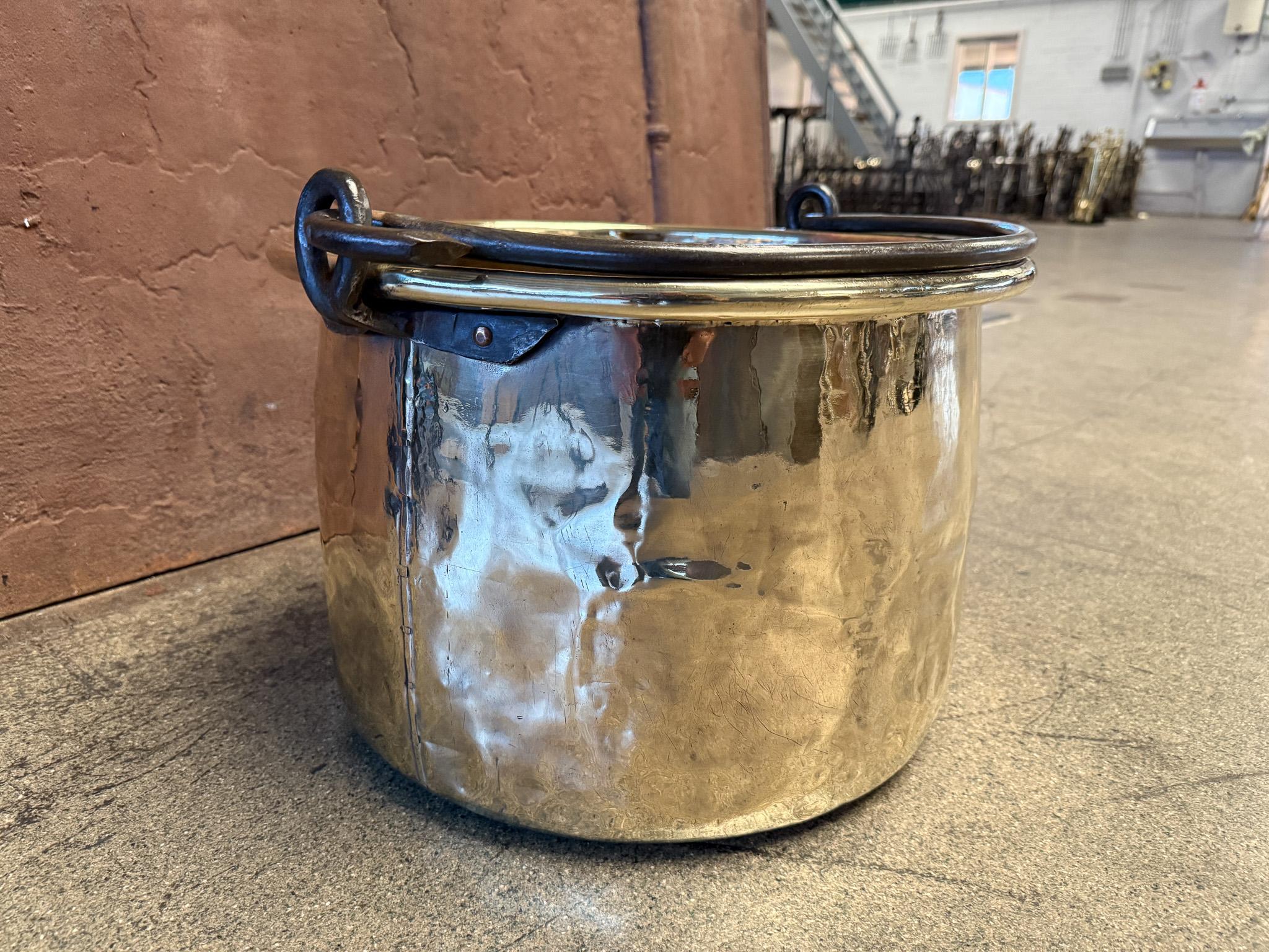 18th Century Antique Dutch Polished Brass Firewood Basket 9