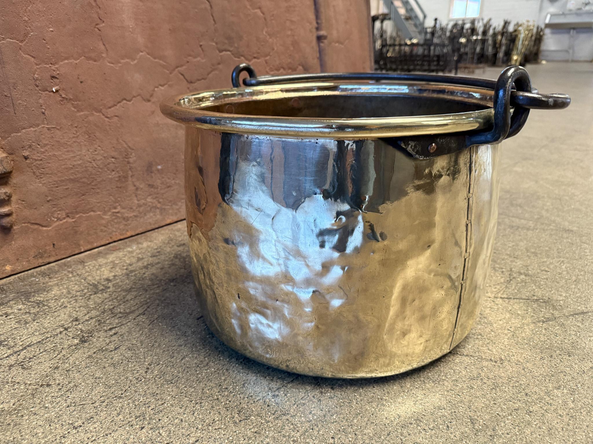 18th Century Antique Dutch Polished Brass Firewood Basket 10