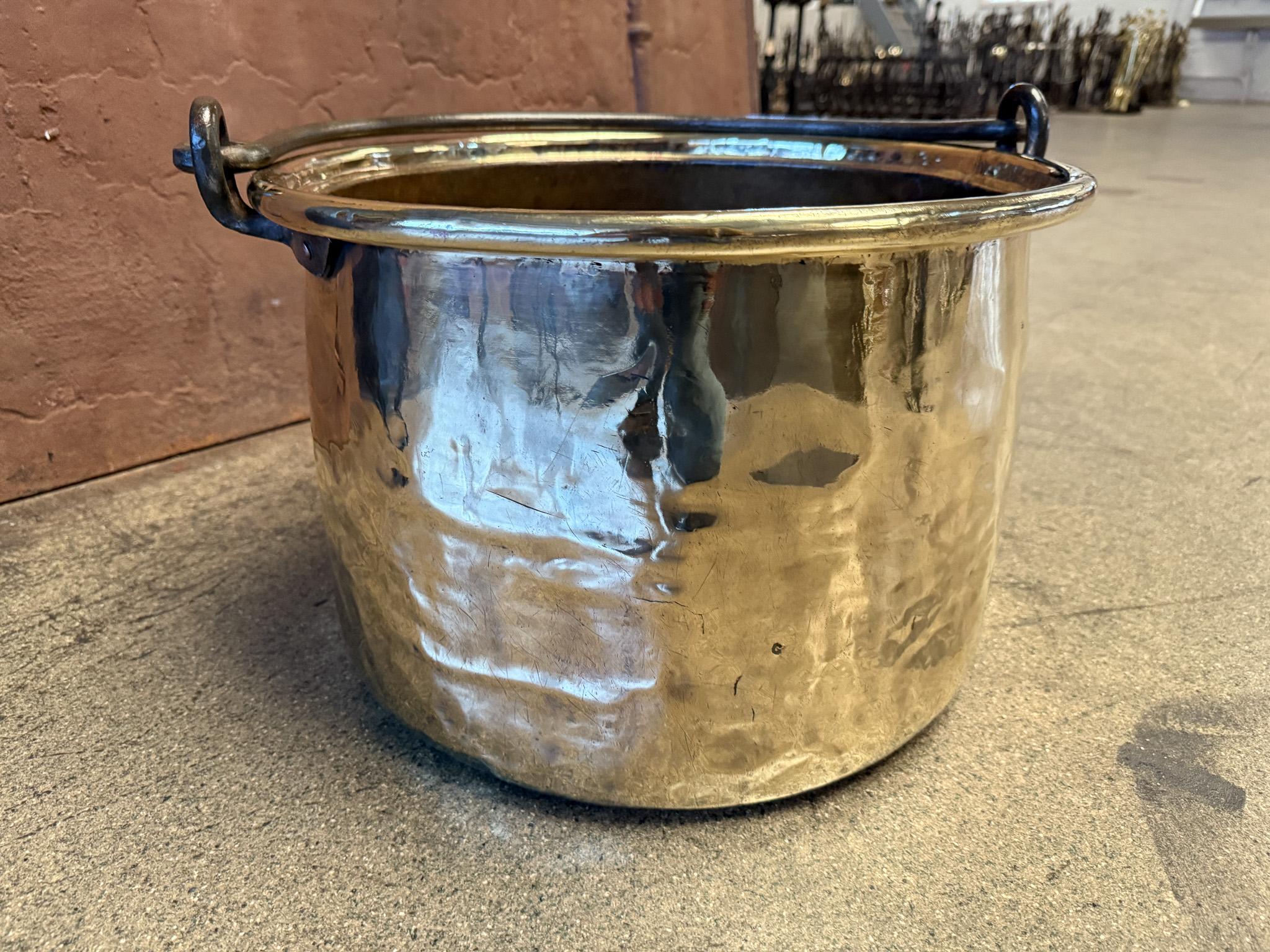18th Century Antique Dutch Polished Brass Firewood Basket 11