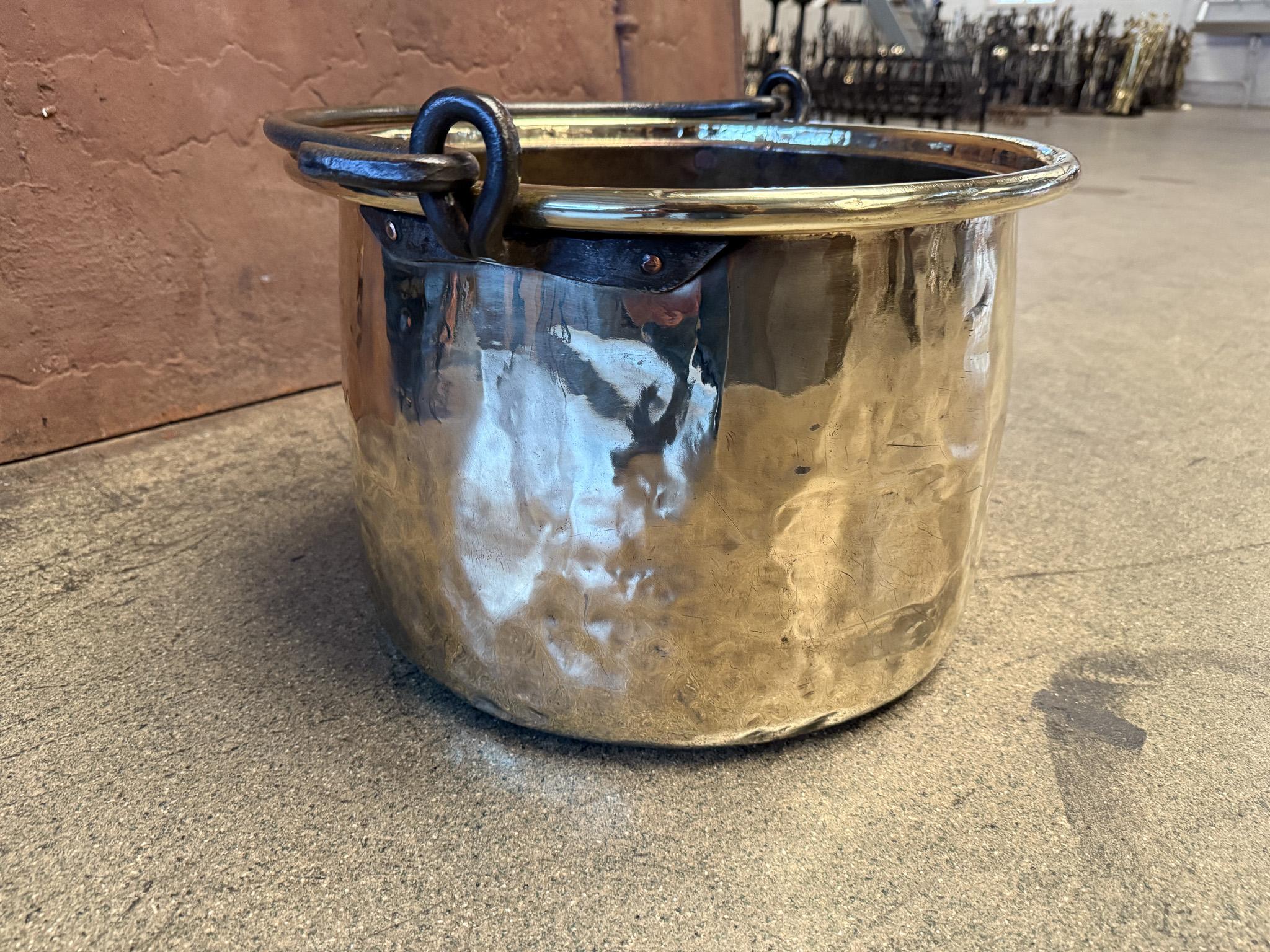 18th Century Antique Dutch Polished Brass Firewood Basket 12