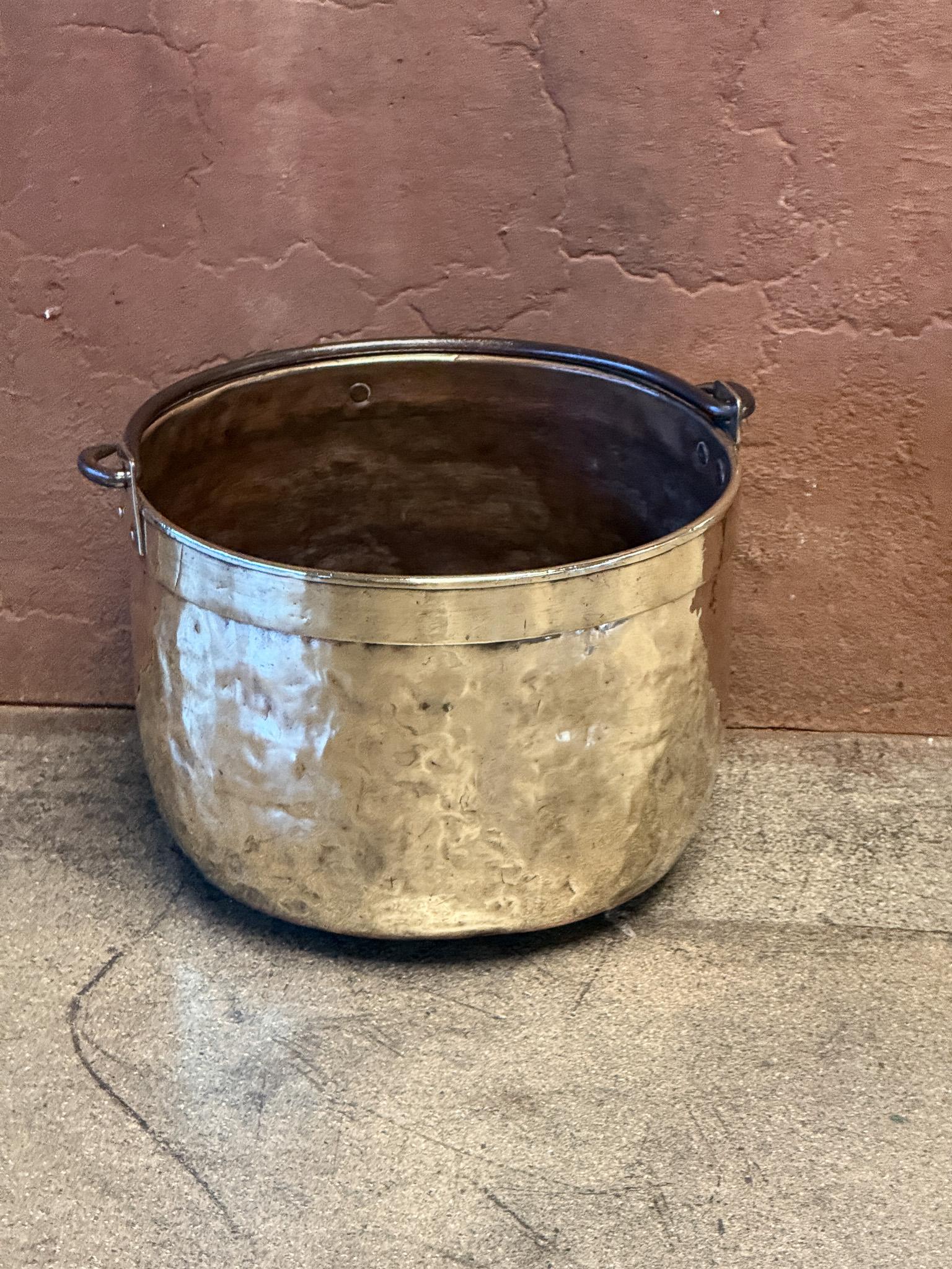18th Century Antique Dutch Polished Brass Firewood Basket 13