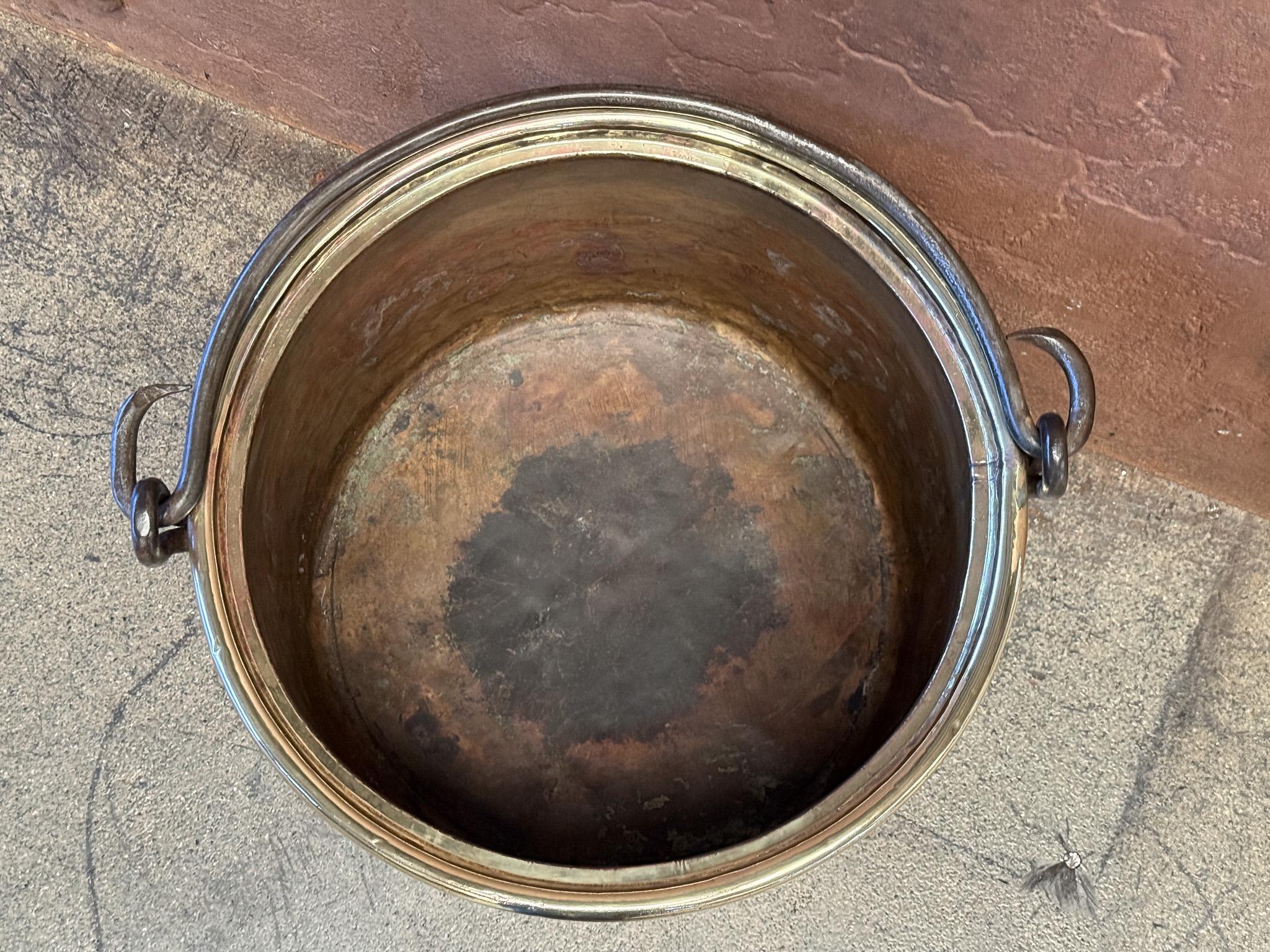 18th Century Antique Dutch Polished Brass Firewood Basket 2