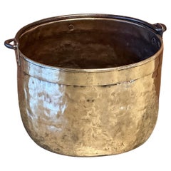 18th Century Antique Dutch Polished Brass Firewood Basket