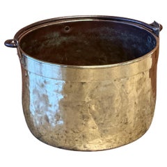 18th Century Antique Dutch Polished Brass Firewood Basket