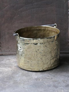 18th Century Antique Dutch Polished Brass Firewood Holder