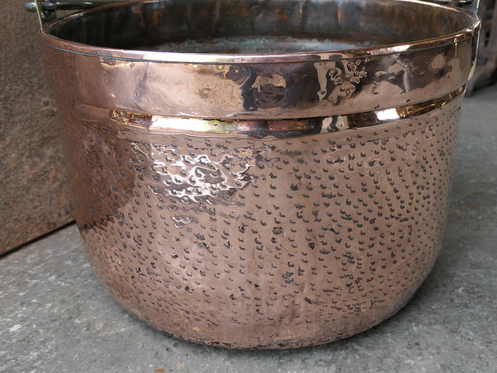 18th Century Antique Dutch Polished Copper Firewood Basket 3