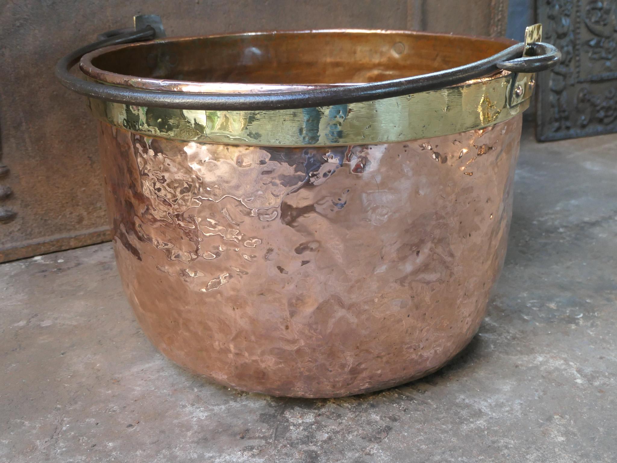 18th Century Antique Dutch Polished Copper Firewood Basket 4
