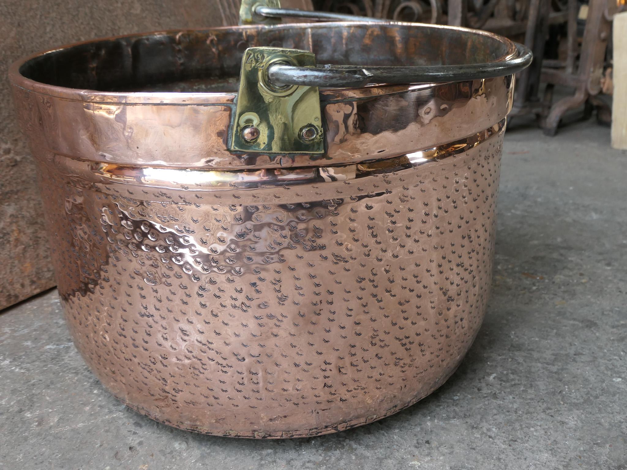 18th Century Antique Dutch Polished Copper Firewood Basket 4