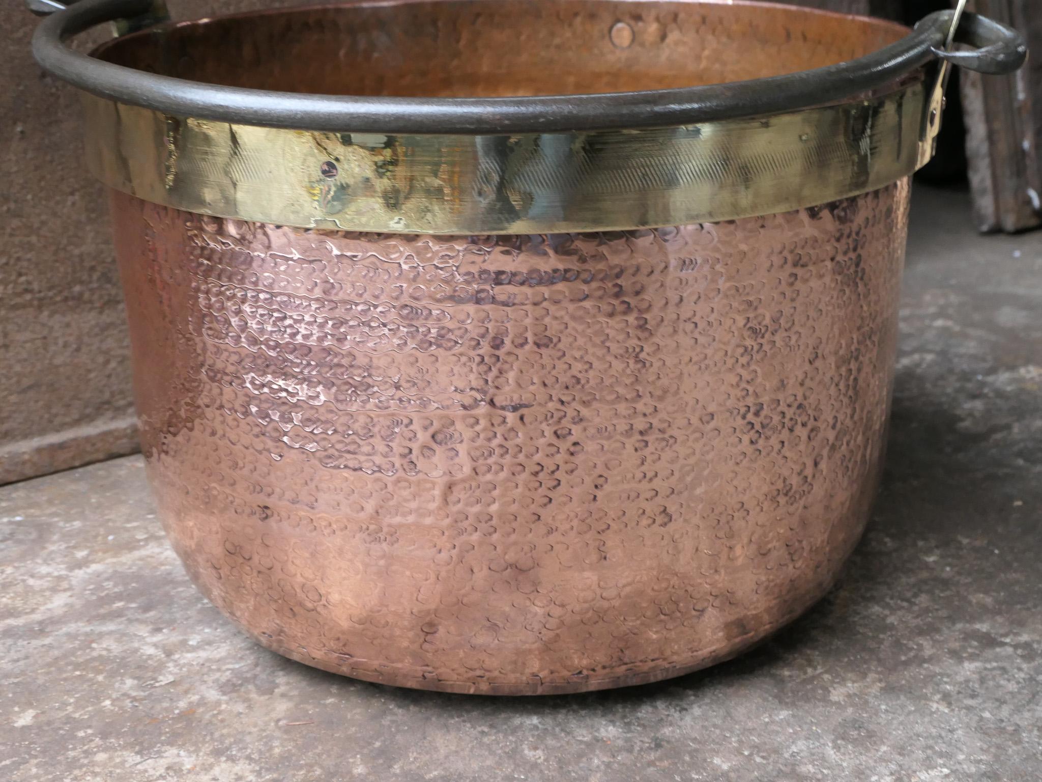 18th Century Antique Dutch Polished Copper Firewood Basket 4
