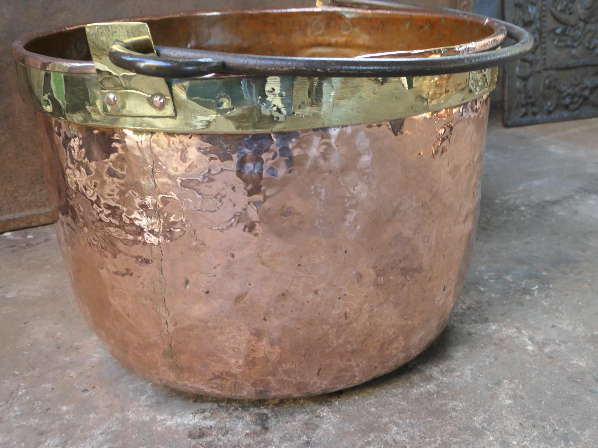 18th Century Antique Dutch Polished Copper Firewood Basket 5
