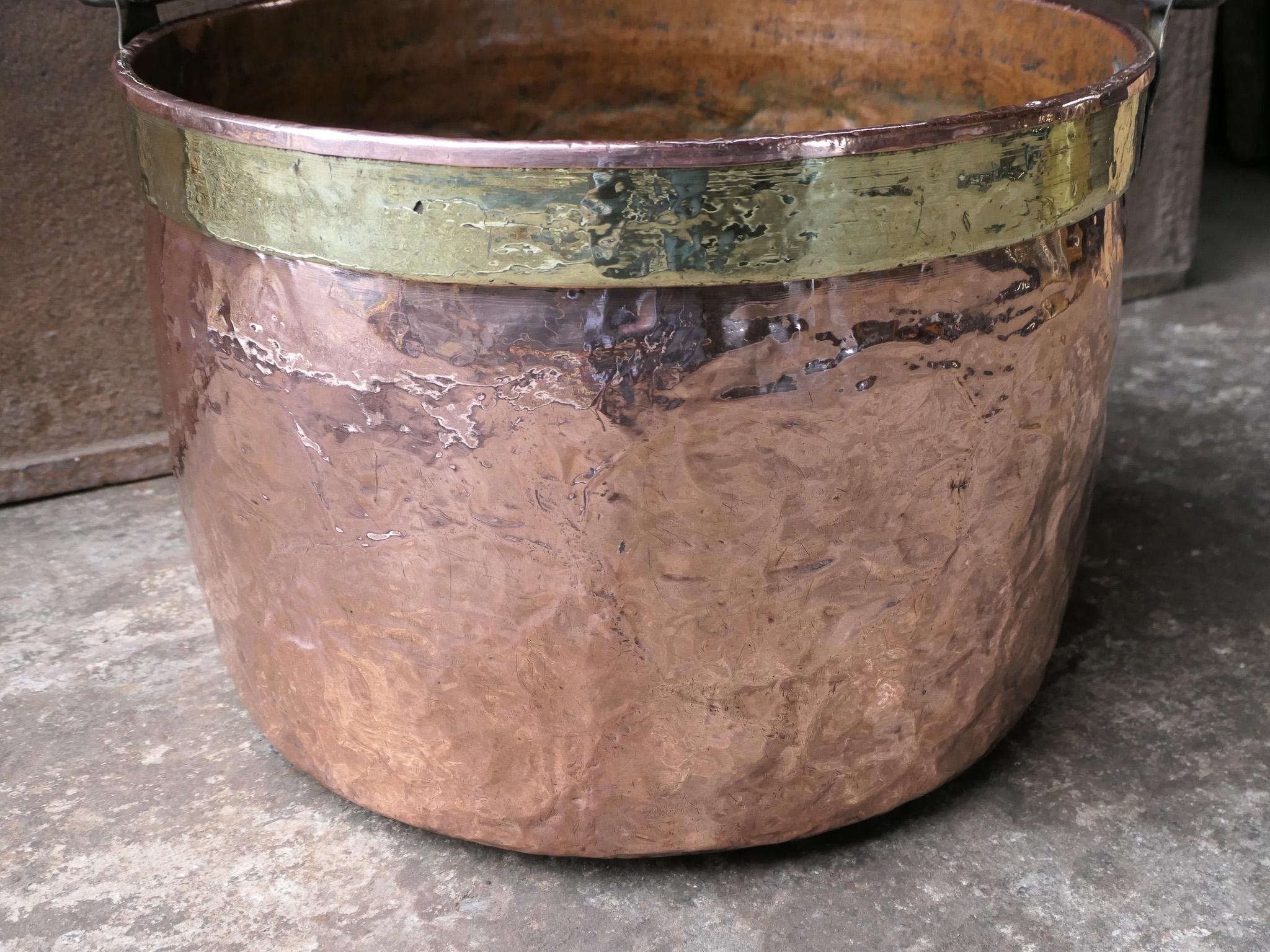 18th Century Antique Dutch Polished Copper Firewood Basket 5