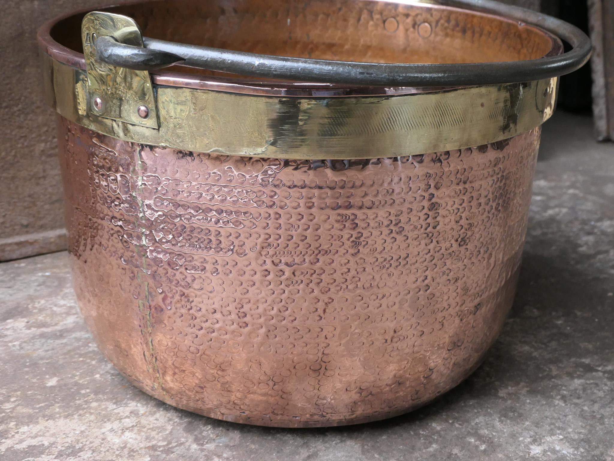 18th Century Antique Dutch Polished Copper Firewood Basket 5