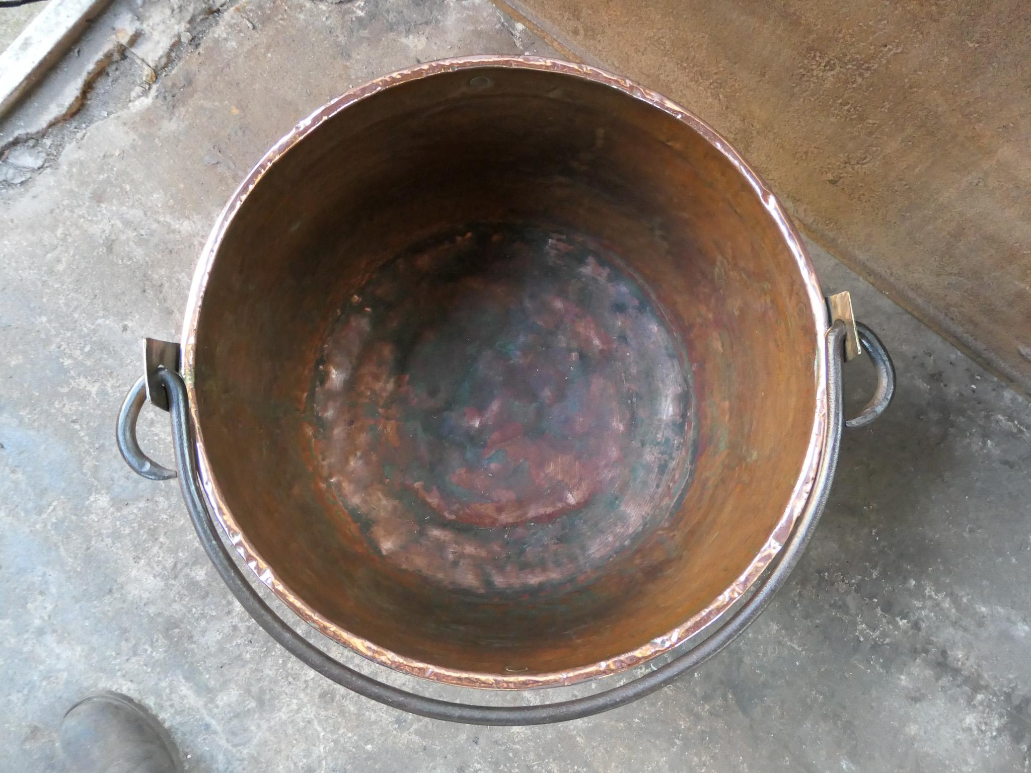 18th Century Antique Dutch Polished Copper Firewood Basket 6