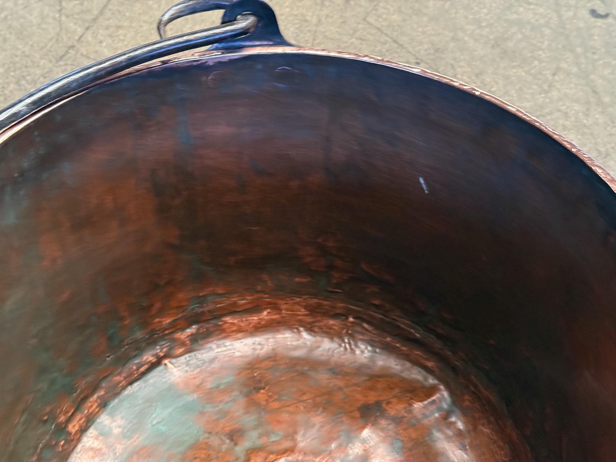 18th Century Antique Dutch Polished Copper Firewood Basket For Sale 5