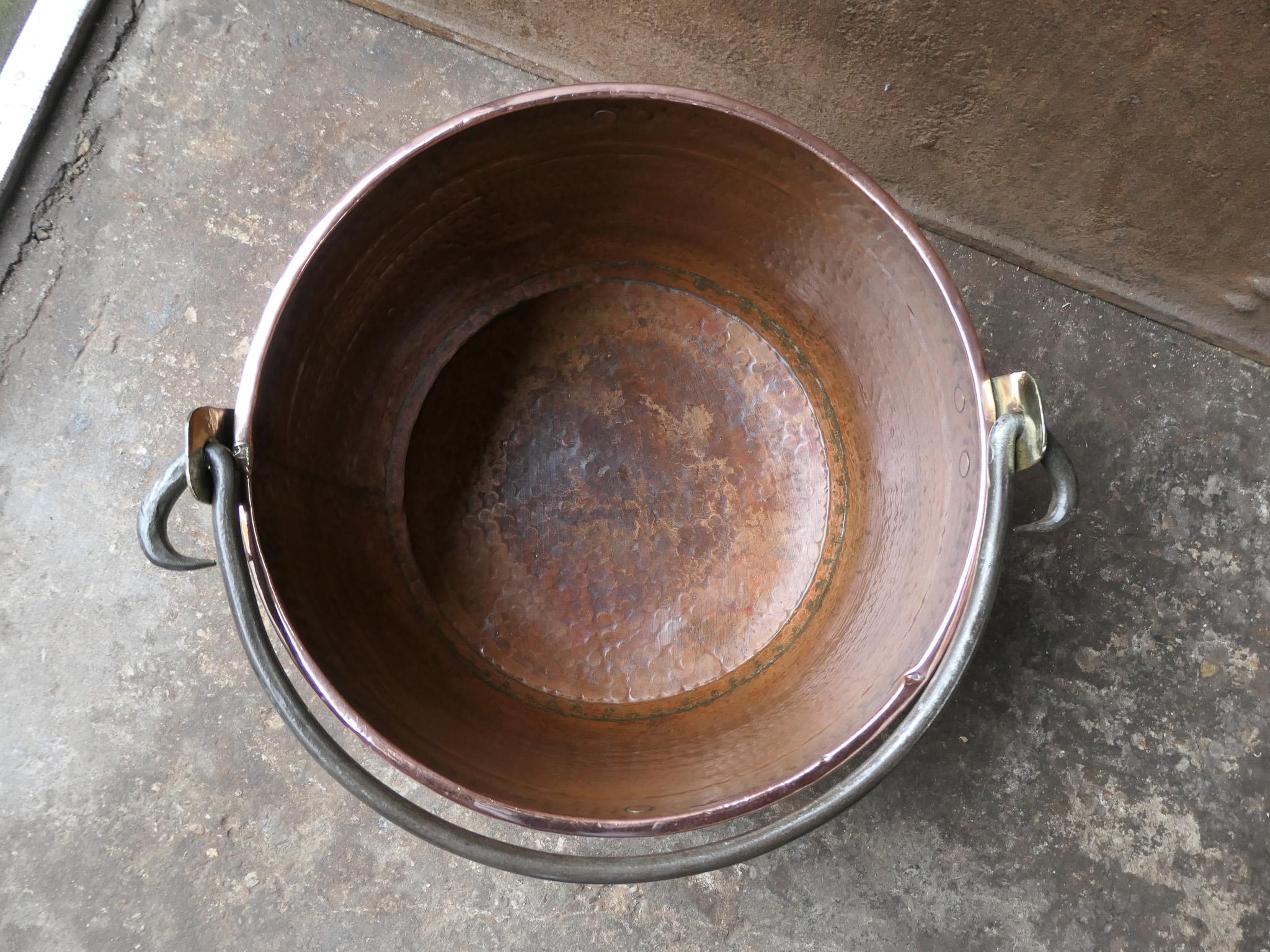 18th Century Antique Dutch Polished Copper Firewood Basket 6