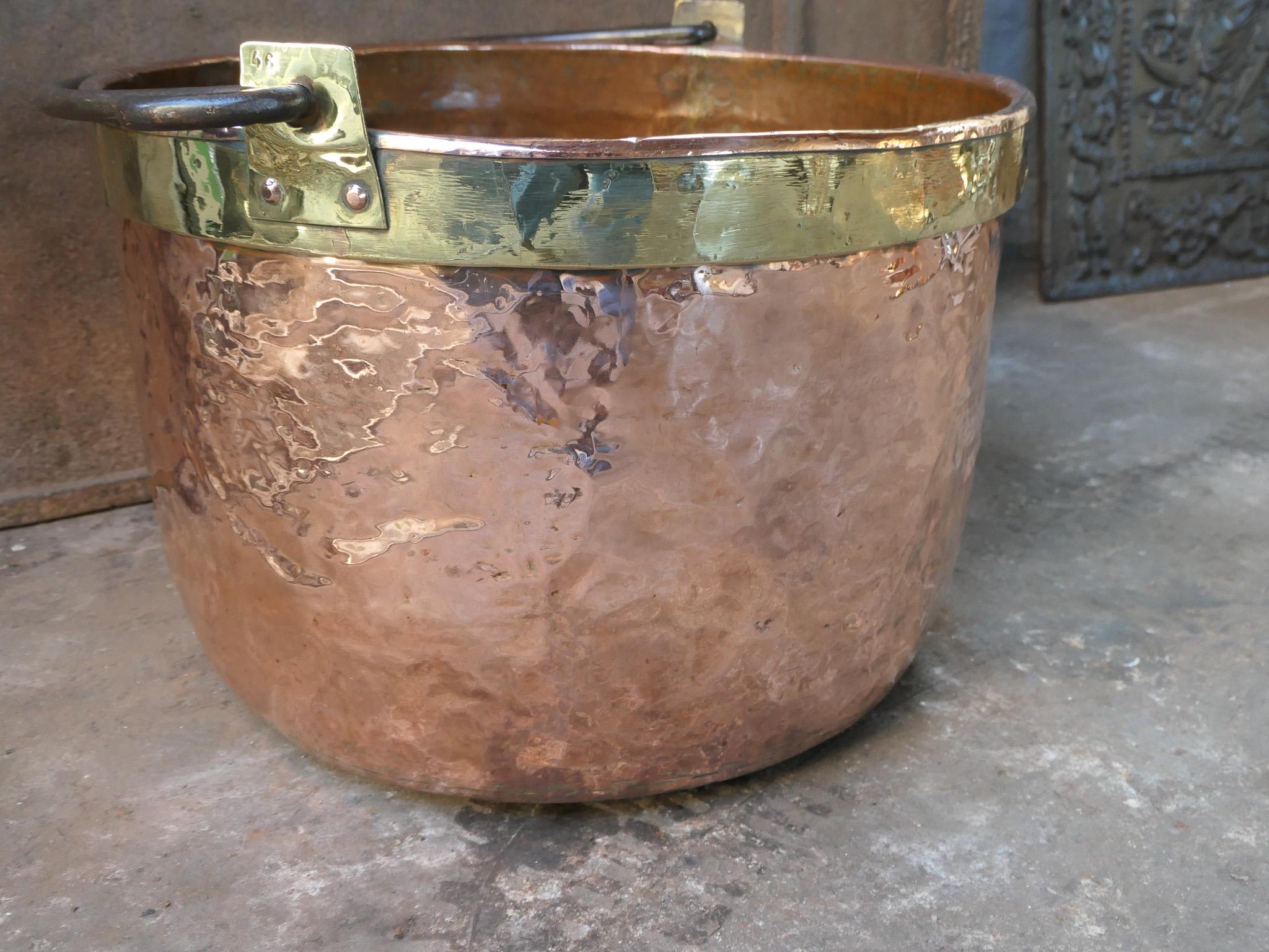 18th Century Antique Dutch Polished Copper Firewood Basket 3