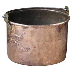 18th Century Antique Dutch Polished Copper Firewood Basket
