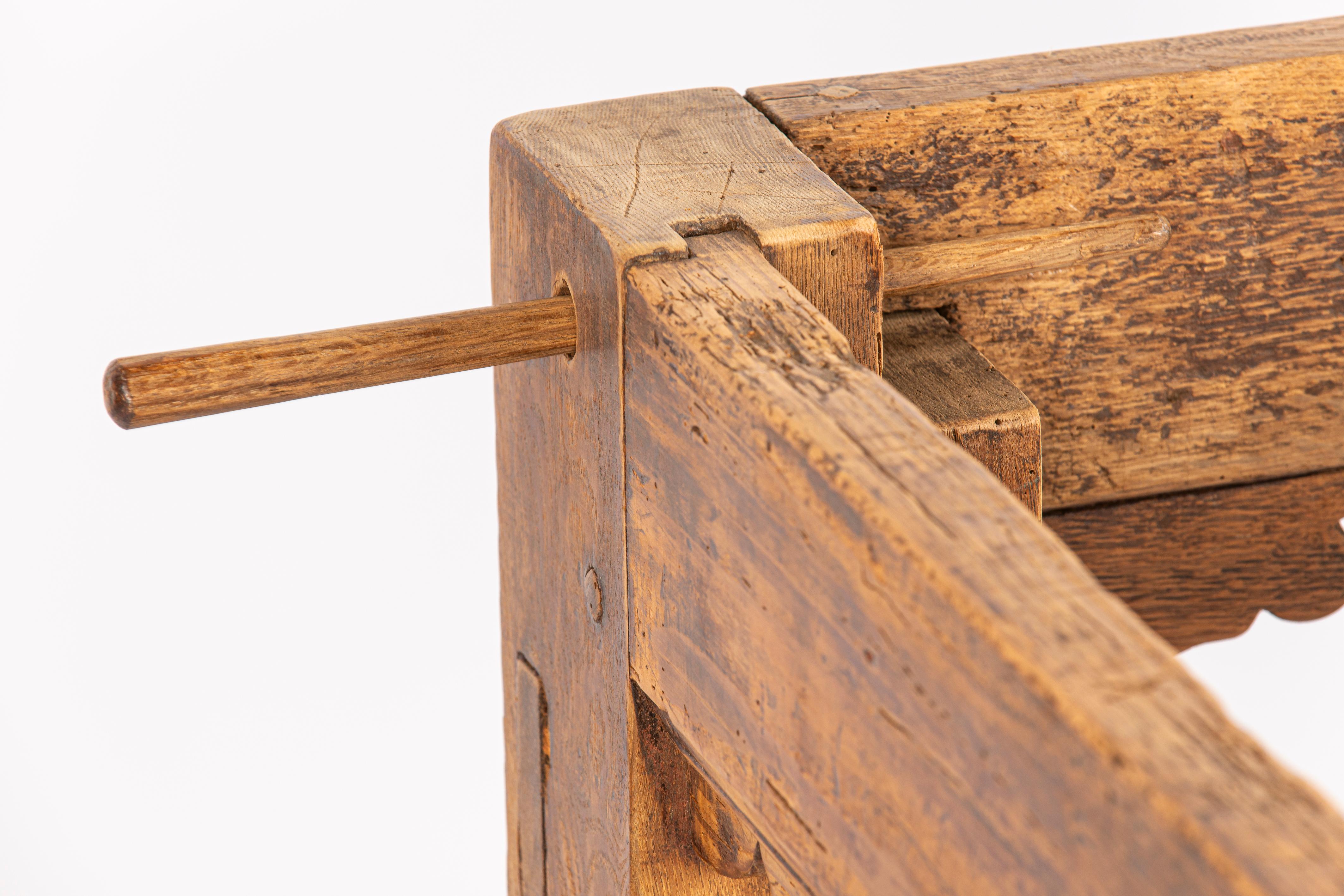 Table Bolpoot Tafel hollandaise antique de la Renaissance du 18ème siècle en chêne naturel rustique en vente 6