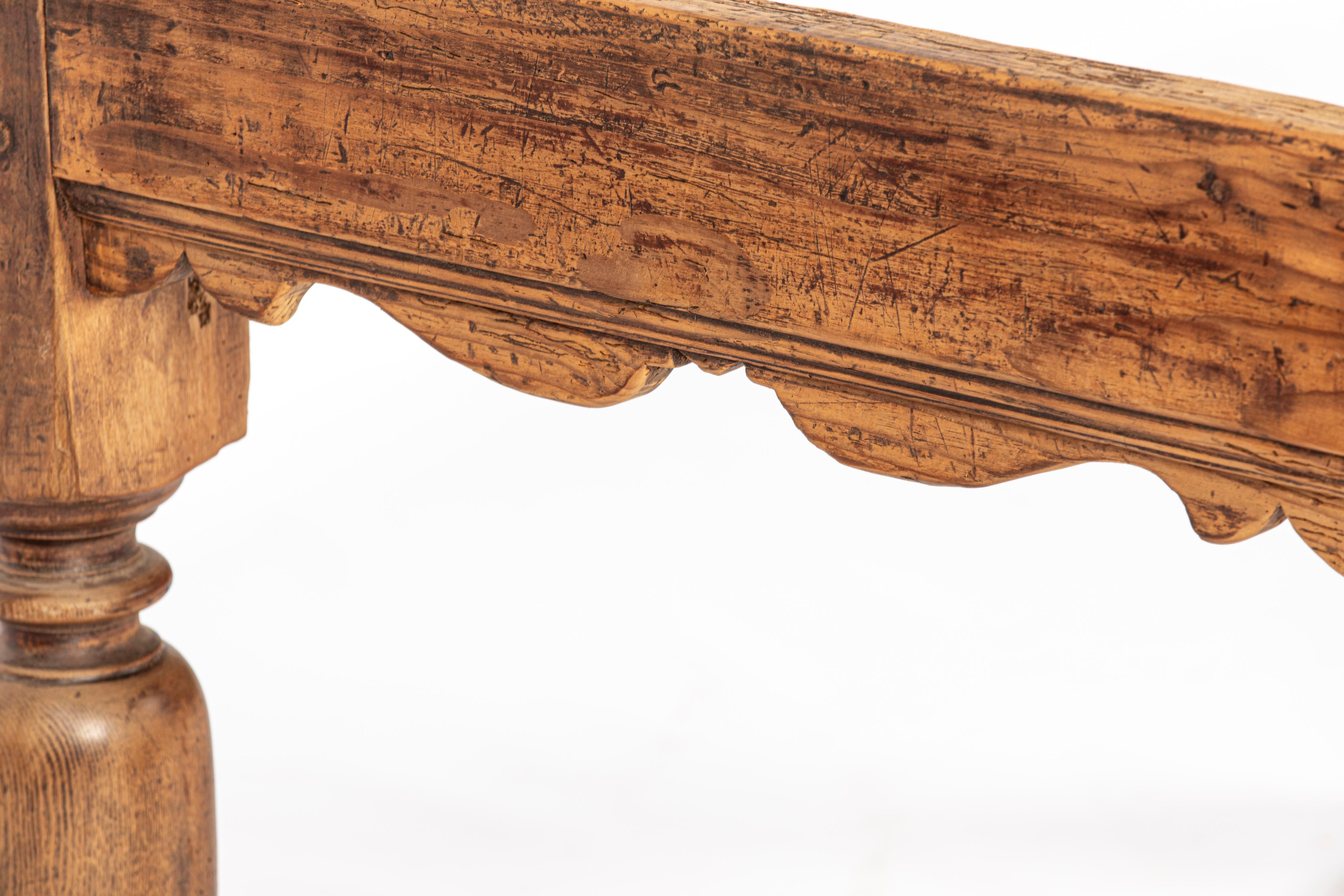 Table Bolpoot Tafel hollandaise antique de la Renaissance du 18ème siècle en chêne naturel rustique en vente 10