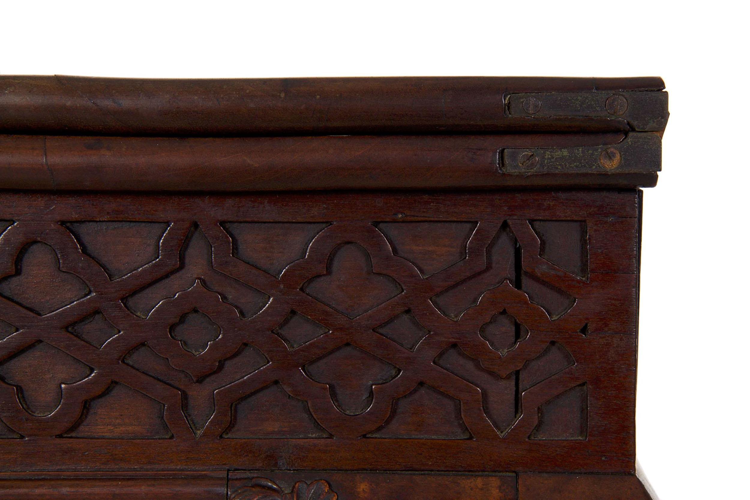 18th Century Antique English Chippendale Period Mahogany Card Games Table 10