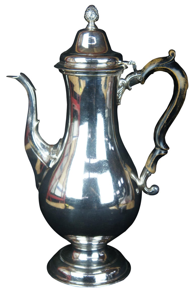 18th Century Antique English Sterling Silver George III Chocolate Pot Coffee Tea In Good Condition For Sale In Dayton, OH