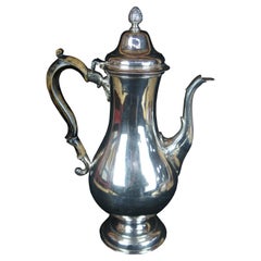 18th Century Antique English Sterling Silver George III Chocolate Pot Coffee Tea