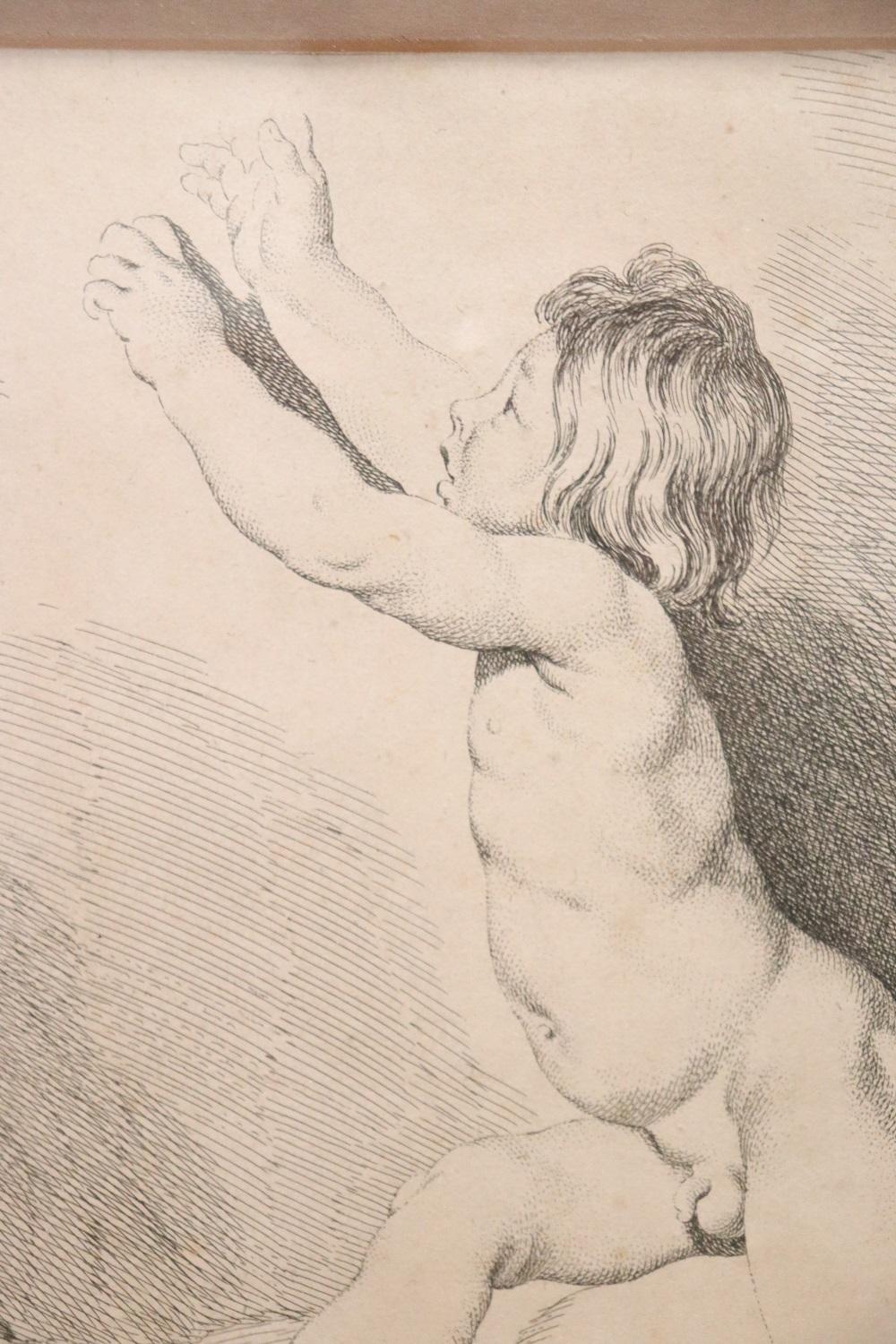 Mid-18th Century 18th Century Antique Engraving by Edmé Bouchardon For Sale