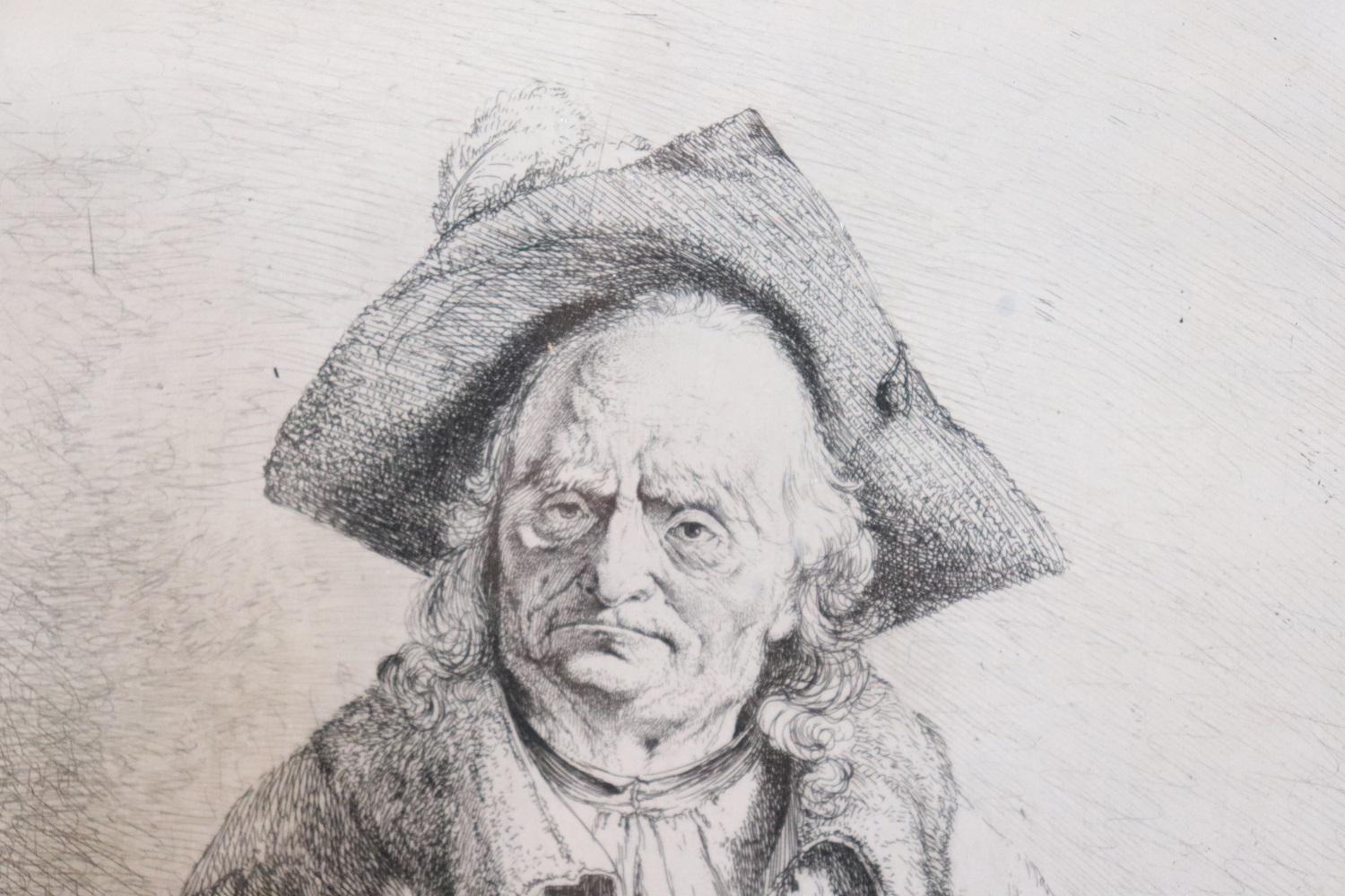 Late 18th Century 18th Century Antique Etching Engraving by Jean-Jacques de Boissieu  For Sale