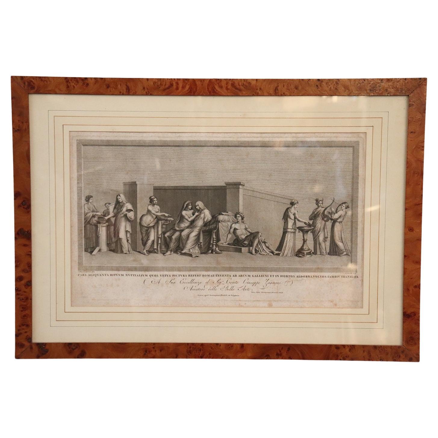 18th Century Antique Etching Print by Alessandro Mochetti For Sale