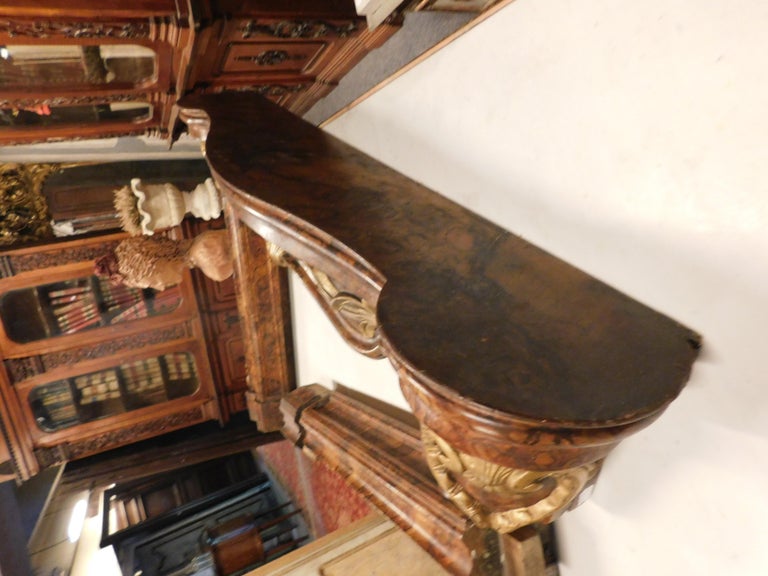 18th Century Antique Fireplace Mantel In Wood Lacquered For Sale