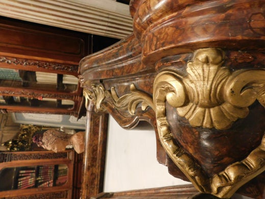 18th Century Antique Fireplace Mantel In Wood Lacquered For Sale