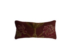 18th Century Antique French Aubusson Floral Tapestry Pillow