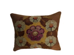 18th Century Antique French Aubusson Tapestry Pillow with Floral